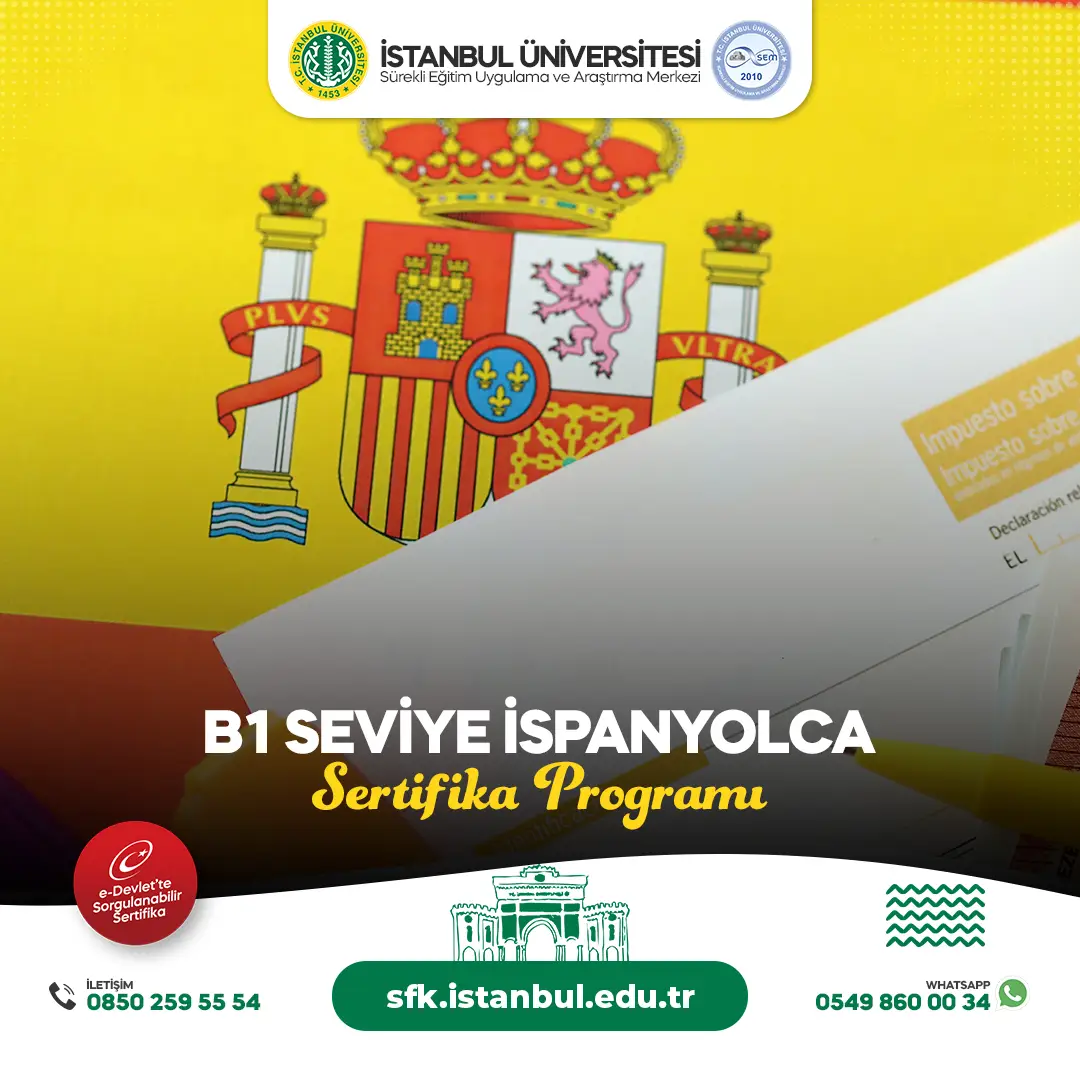 B1 Seviye İspanyolca Eğitimi